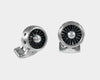 Jet Turbine Engine Cufflinks Brushed Aluminium