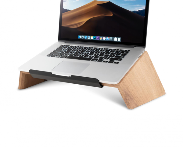 Oakywood Laptop Stand (MacBookスタンド) Oakywood Dual Laptop Vertical Stand, Natural Wood