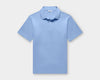 Amalfi Blue Egyptian Cotton Polo Shirt