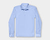 Cadiz Blue Long Sleeve Polo Shirt