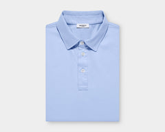 Cadiz Blue Long Sleeve Polo Shirt