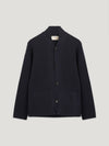 Navy Single Breasted Driving Jacket