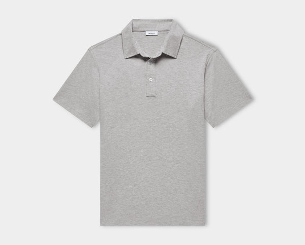 Men's Grey Cotton Polo Shirt - Deep | Niccolò P