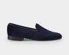 Navy Velvet Dress Slippers