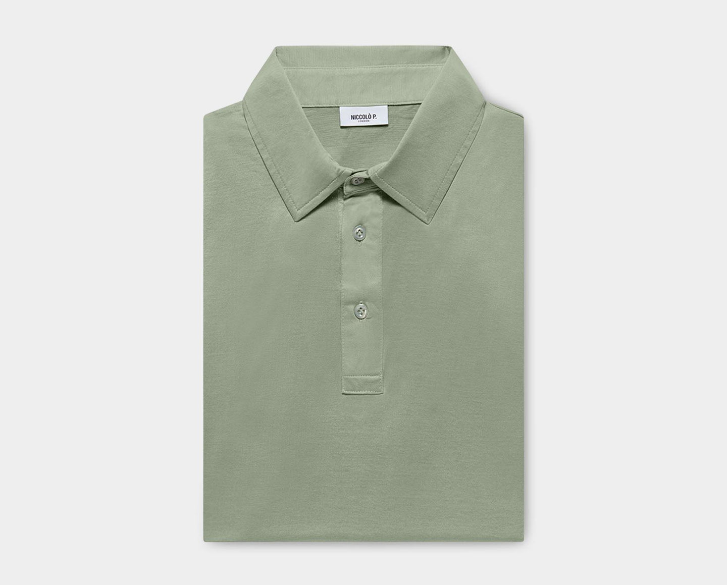 Tuscan Sage Sea Island Cotton Polo Shirt