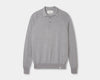 Grey Long Sleeve Wool Polo