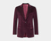 Wine Peak Lapel Single Breasted Velvet Evening Jacket