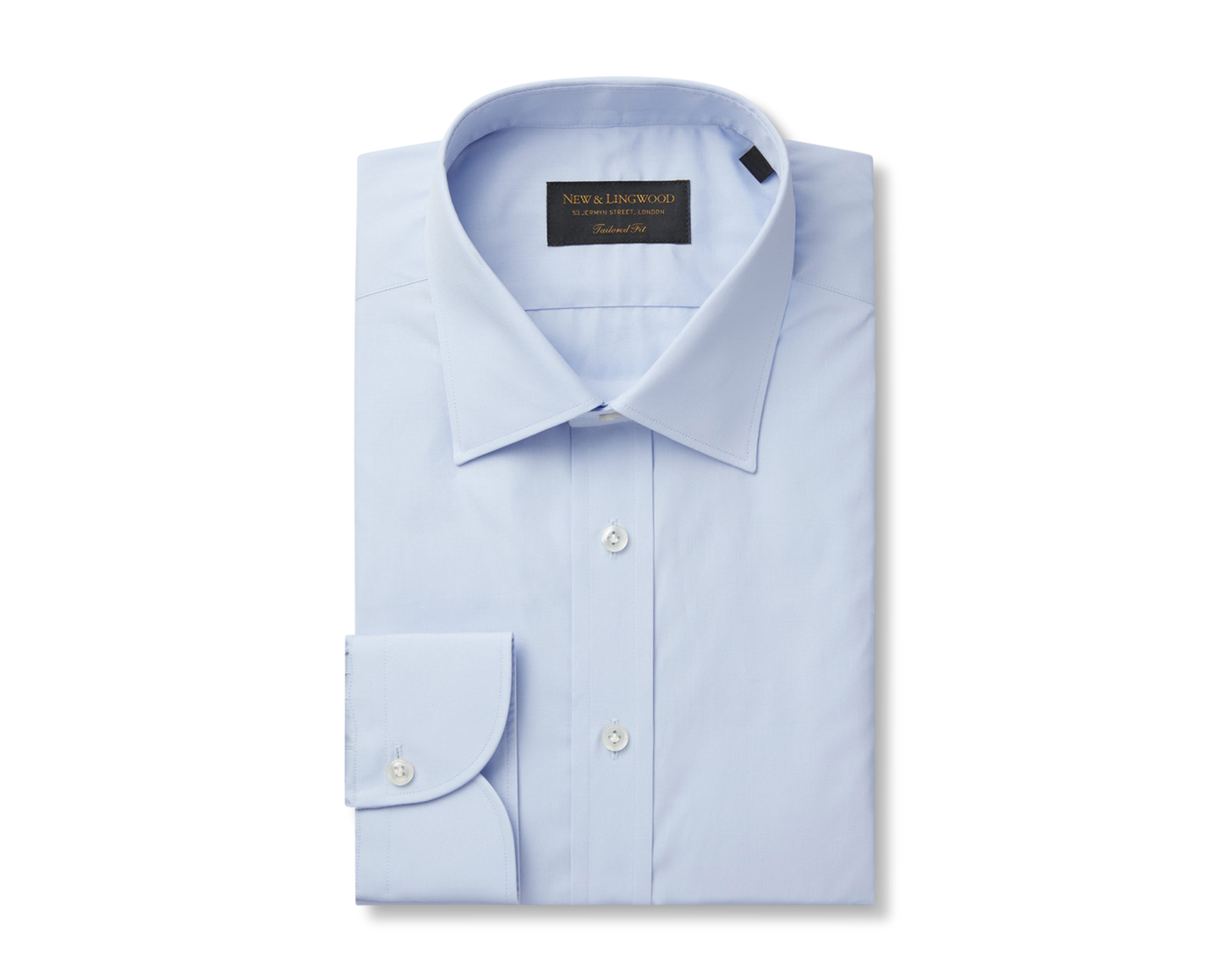 Pale Blue Poplin St James's Collar Classic Fit Single Cuff Shirt