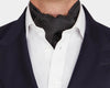 Black and White Mini Spot Silk Ascot Tie