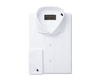 White Poplin Cutaway Collar Tailored Fit Double Cuff Shirt