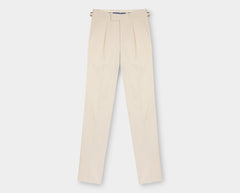 Duke Off-White Cotton Trousers