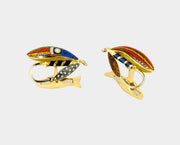 18ct Yellow Gold Fly Fishing Cufflinks
