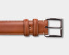 Men's 35mm Waxy Leather Belt - Dark Tan