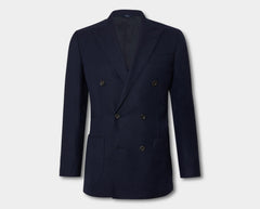 Double Breasted Wool Hopsack Jacket