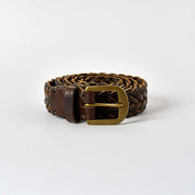 Curbar Belt - Walnut Brown / Brass