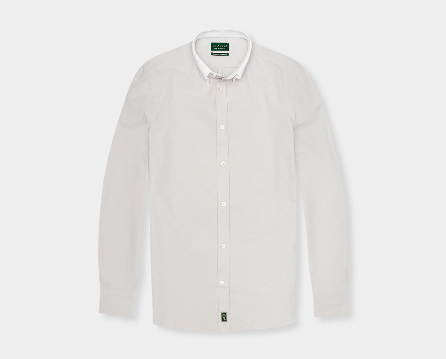 'Le Original' Gray Contrast Collar Oxford Shirt