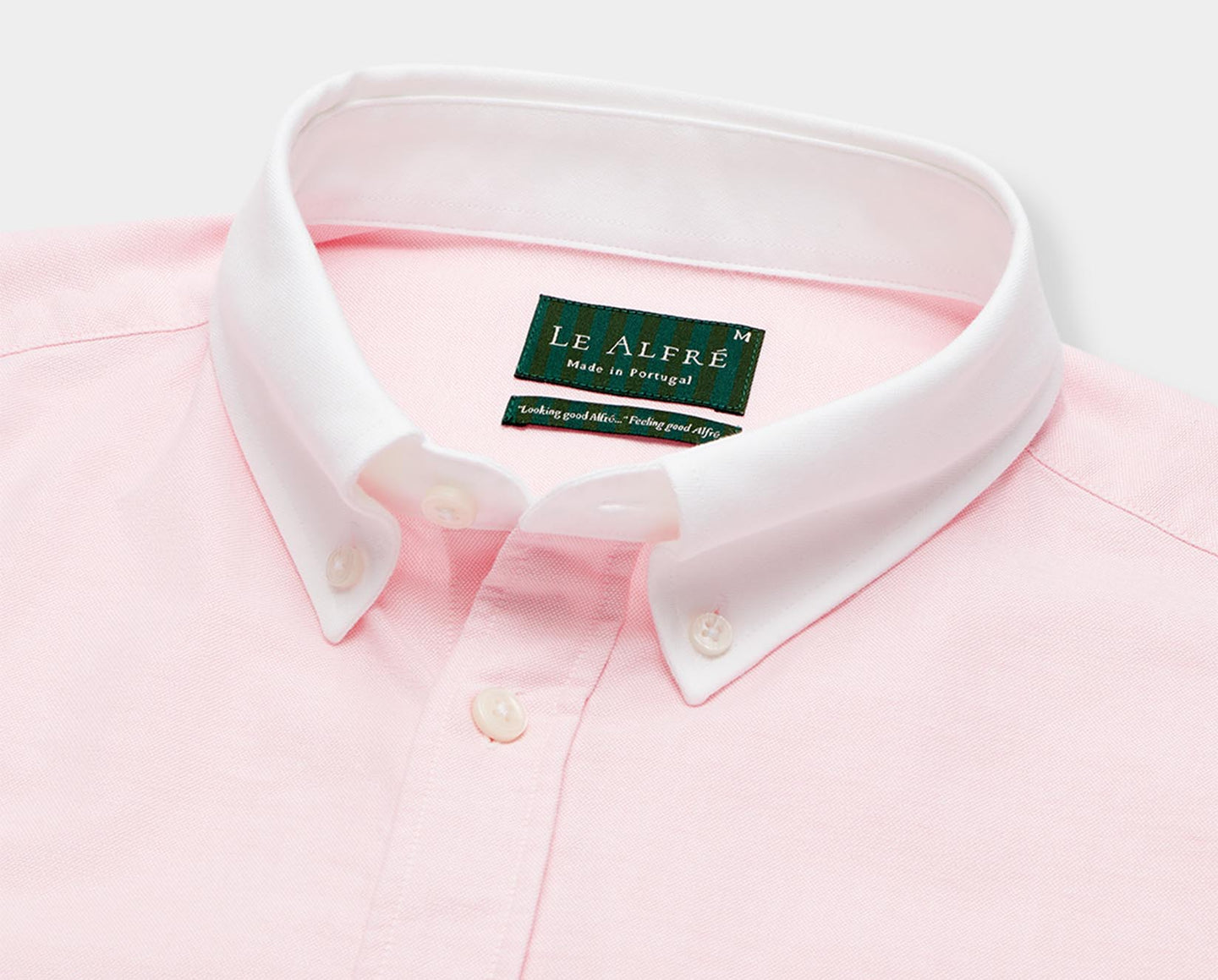'Le Original' Pink Contrast Collar Oxford Shirt