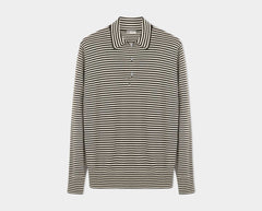 Ecru/Brown Riviera 3 Button Polo