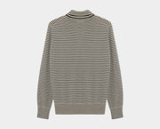 Ecru/Brown Riviera 3 Button Polo