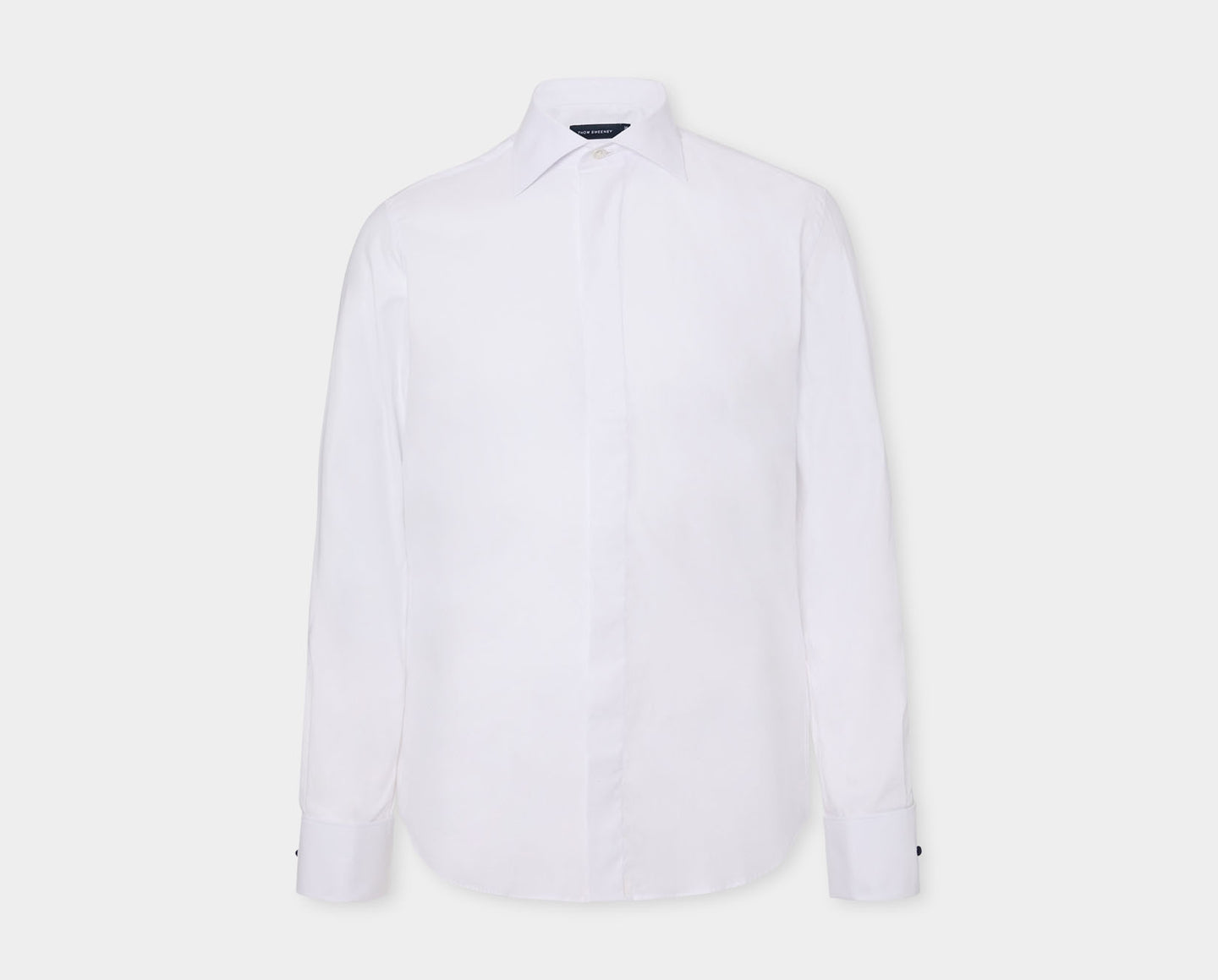 Cotton Stretch Fly Front Dress Shirt