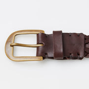Curbar Belt - Walnut Brown / Brass