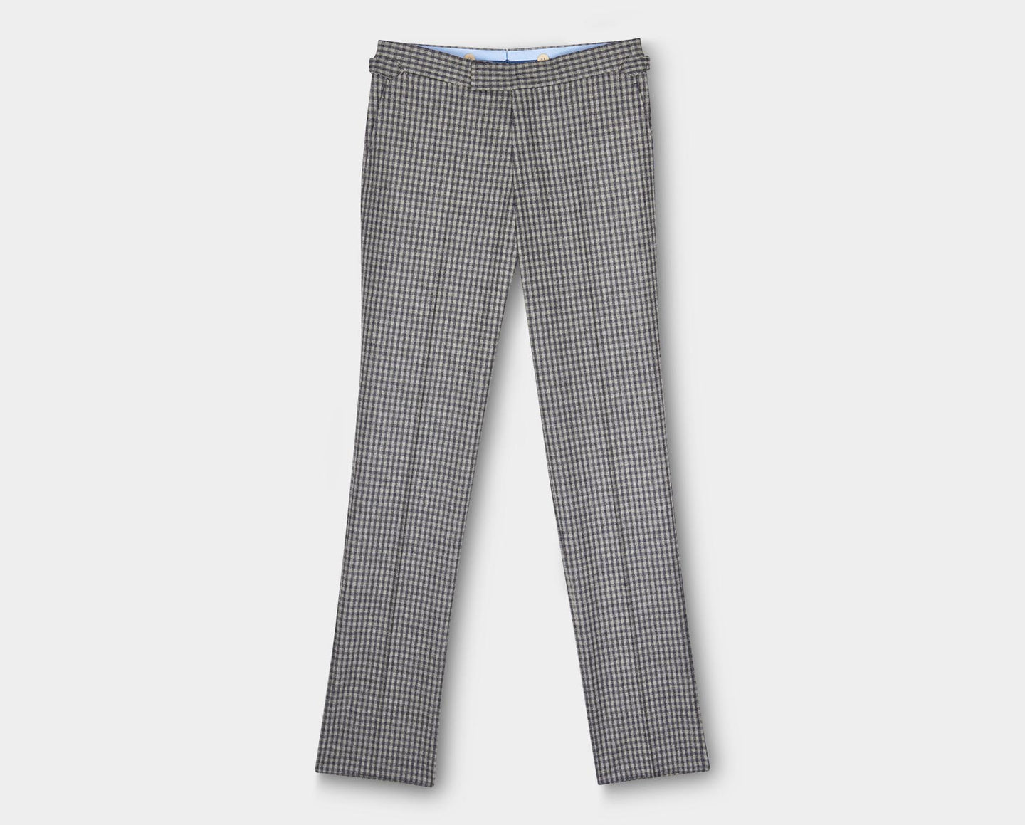 Caine Grey Check Flannel Trousers