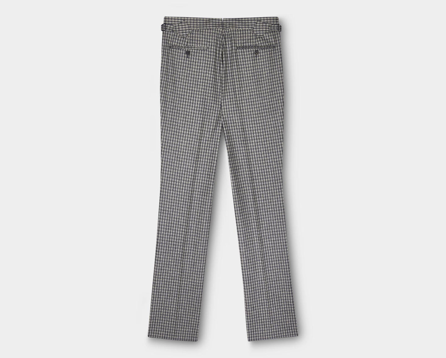 Caine Grey Check Flannel Trousers
