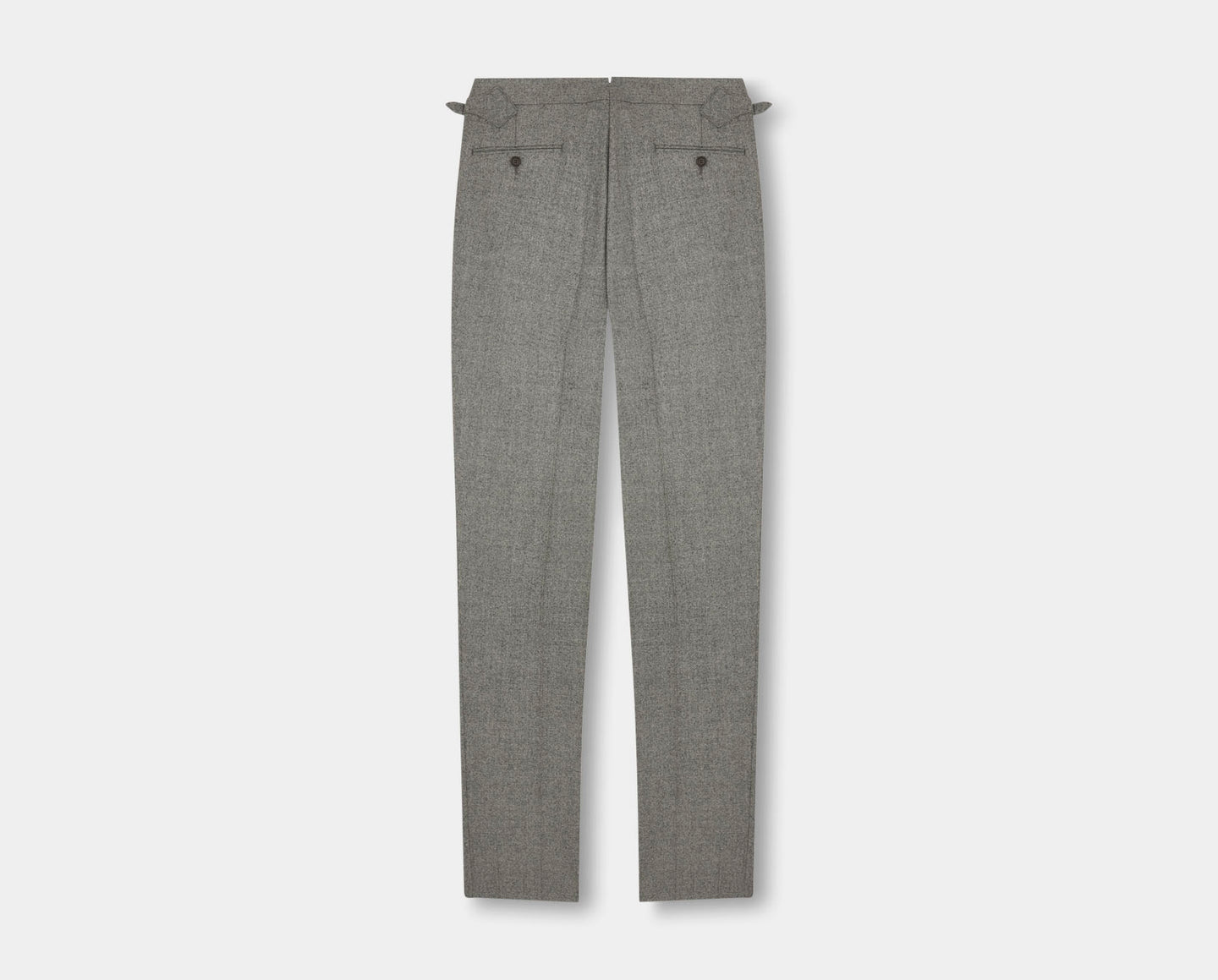 Grant Light Grey Houndstooth Wool Trousers