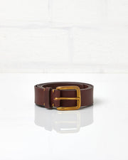 Modernist Belt - Russet Brown / Brass
