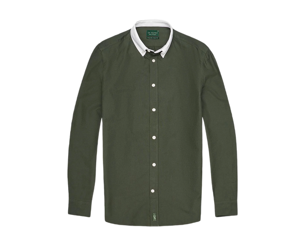 Men's Green Cotton Shirt - Oxford | Le Alfré – Gentlemans Journal Shop