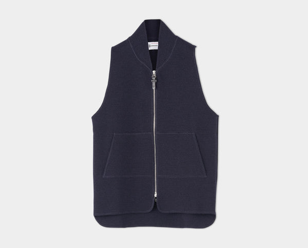 Men's Navy Wool Knitwear - Car Vest | Connolly – Gentlemans Journal Shop