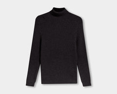 Merino Roll Neck - Downtown Grey