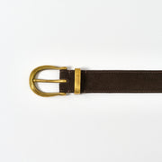 Rowarth Belt - Chocolate Brown Suede / Brass