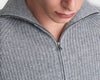 Cashmere Zip-Through Fisherman Rib Sweater