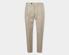Linen Single Pleat Trousers