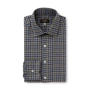 Sage/Navy Gingham Brushed Cotton Shirt - New