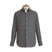 Sage/Navy Gingham Brushed Cotton Shirt - New