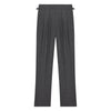 Aleks Dark Grey Wool Flannel trousers-Kit Blake-savilerowtrousers