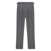 Aleks Mid Grey Wool Flannel trousers-Kit Blake-savilerowtrousers