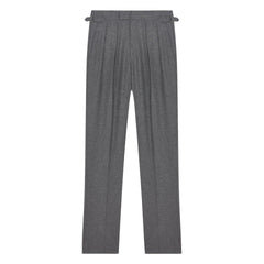 Aleks Mid Grey Wool Flannel Trousers