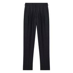 Grant Charcoal Wool Flannel Trousers