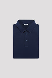 Folded men's Inkwell Navy polo shirt made from Egyptian cotton