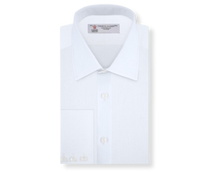 White Linen Shirt with T&A Collar and 3-Button Cuffs