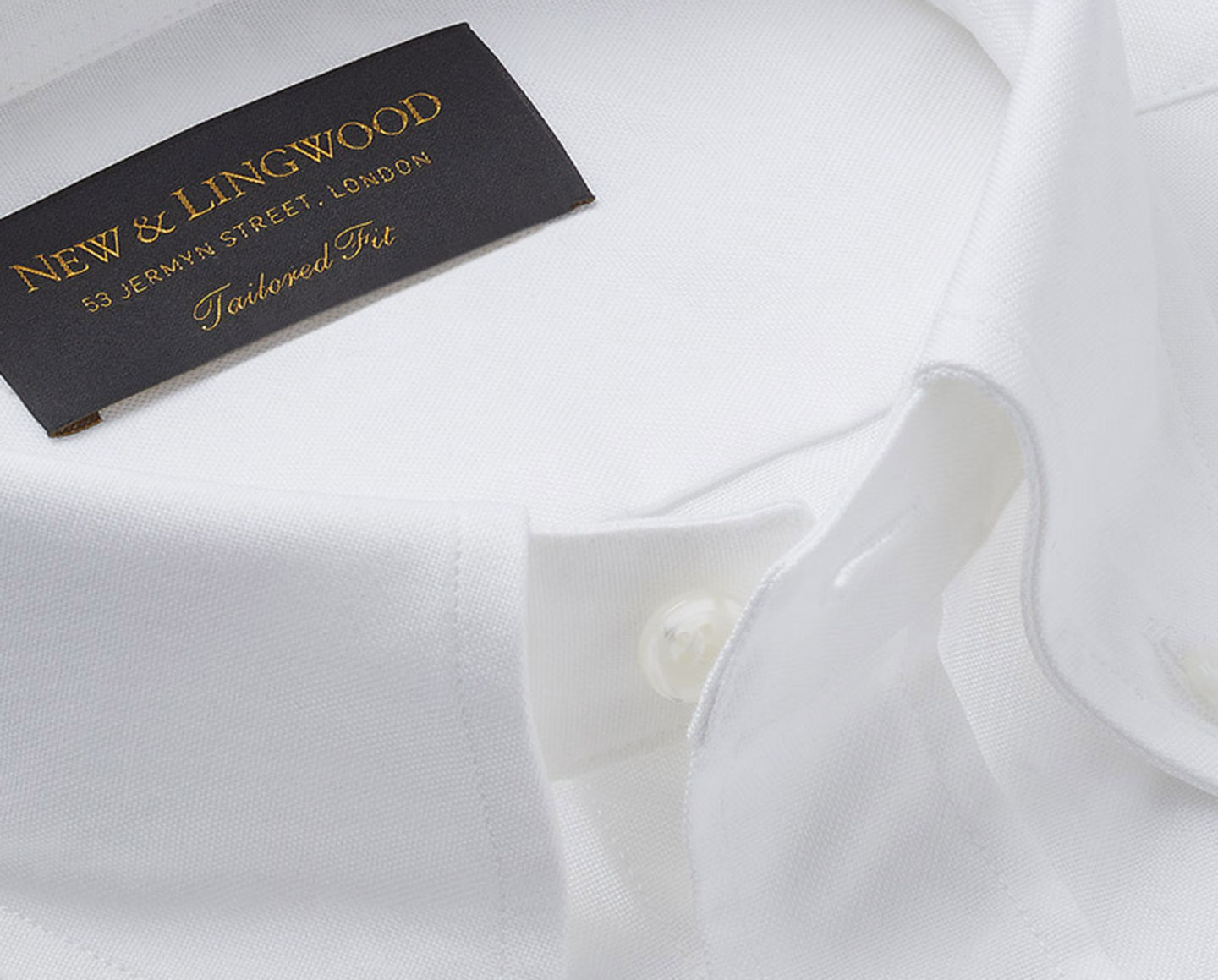 White Button Down Collar Tailored Fit Oxford Cotton Shirt