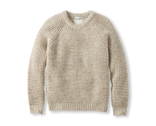 Men's Waffle Crew Knit – Skiddaw | Peregrine – Gentlemans Journal Shop