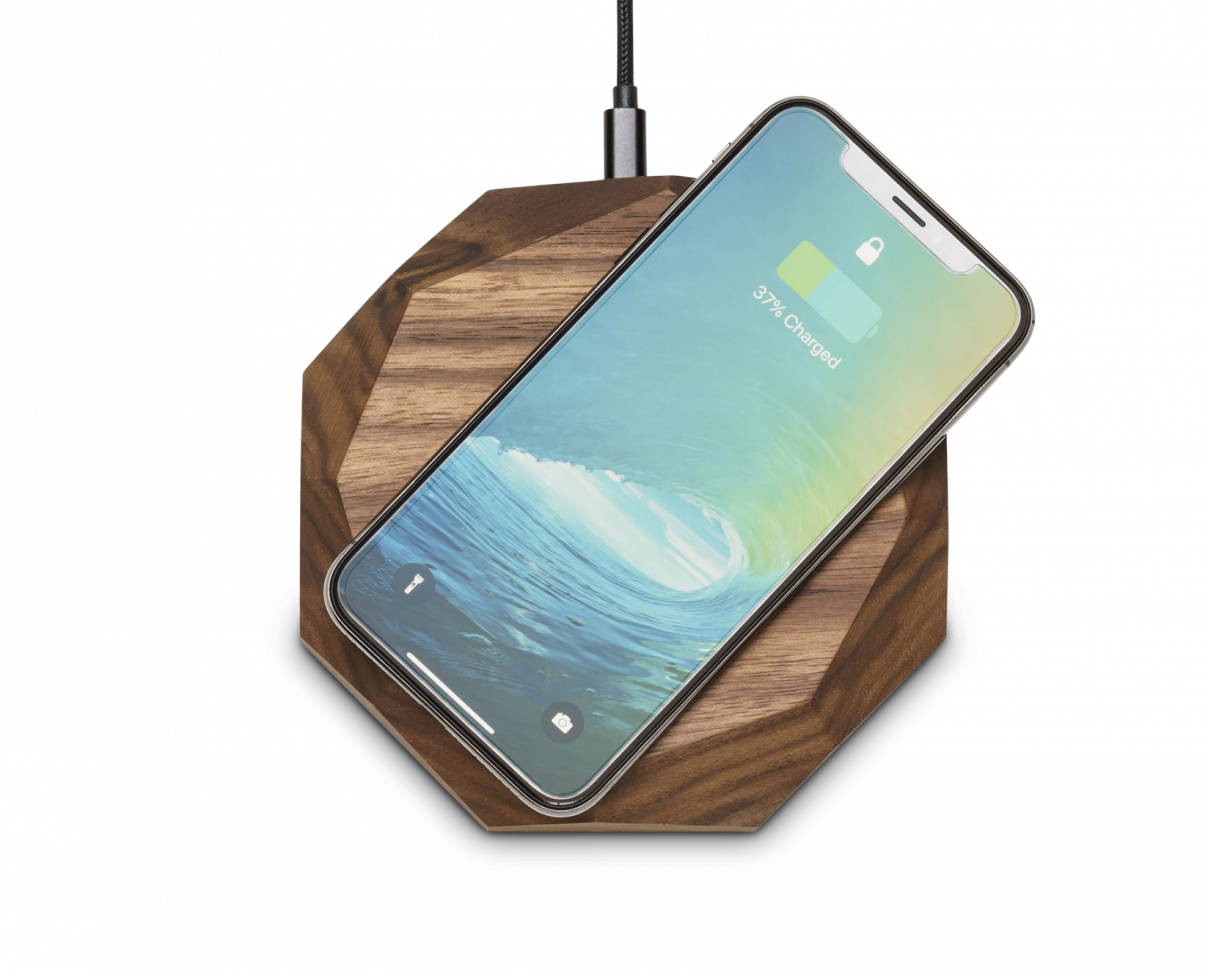 QI Wireless Charging Pad – Walnut