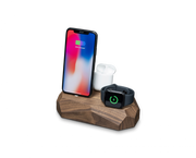 Triple Charging Dock – Walnut