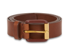 Modernist Exposed Belt - Saddle Brown / Brass