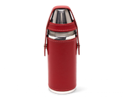 8oz Hunter’s Flask with 4 Cups Red