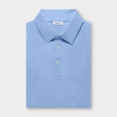 Amalfi Blue Egyptian Cotton Polo Shirt